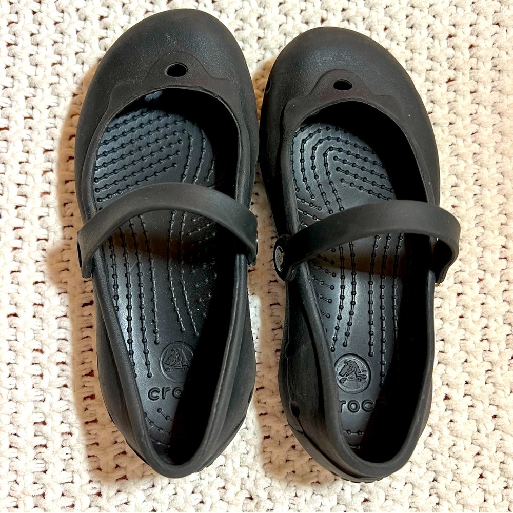Black Mary Jane Crocs Size 12/13